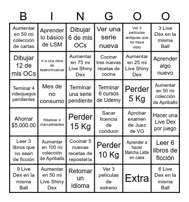 Bingo 2025 Bingo Card