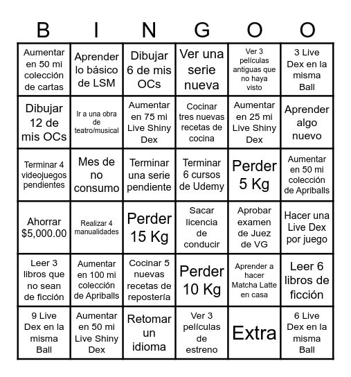 Bingo 2025 Bingo Card
