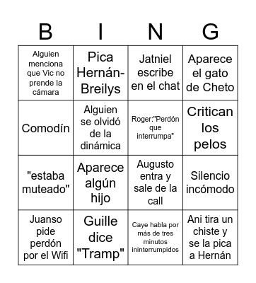 Call Viernes Bingo Card