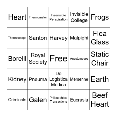 Discoverers Bingo Card
