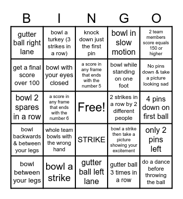 LET'S BOWL! Bingo Card