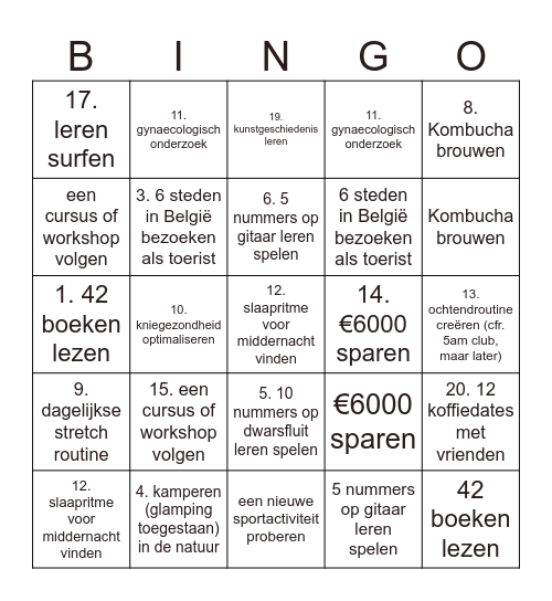 2025 BINGO! Bingo Card