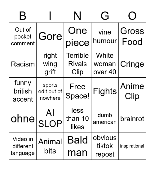 REELS BINGO Card