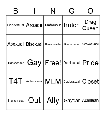 PRISM BINGO Card