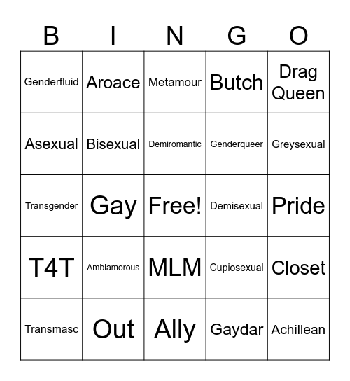 PRISM BINGO Card