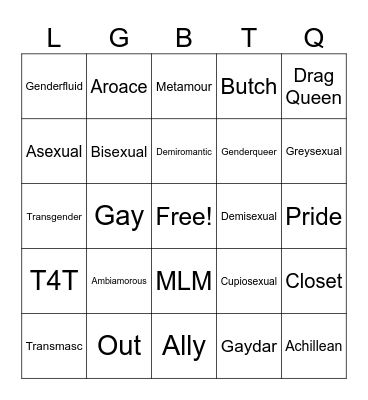 PRISM BINGO Card