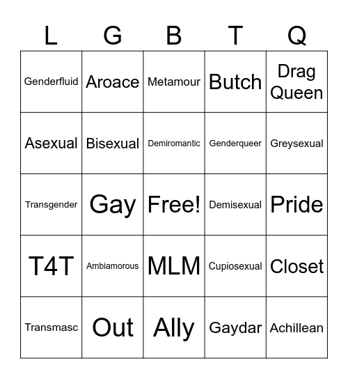 PRISM BINGO Card