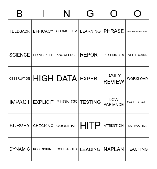 CATALYST BINGO Card