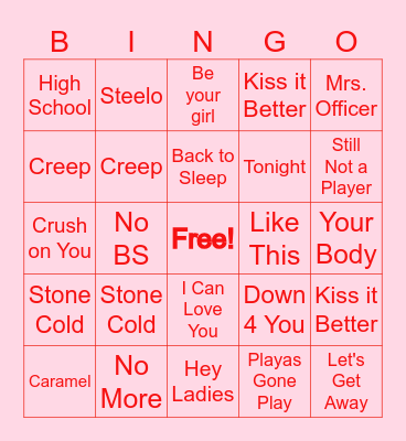 Galentine's Bingo Card