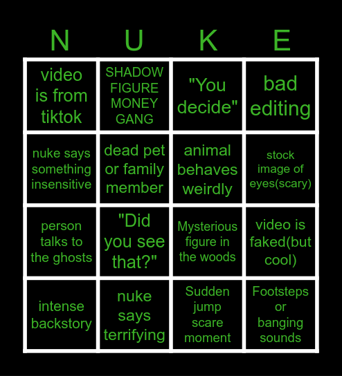 NUKESTOP5 BINGO 2.0 Bingo Card