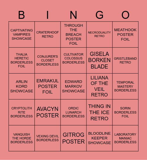 INNISTRAD REMASTERED! Bingo Card