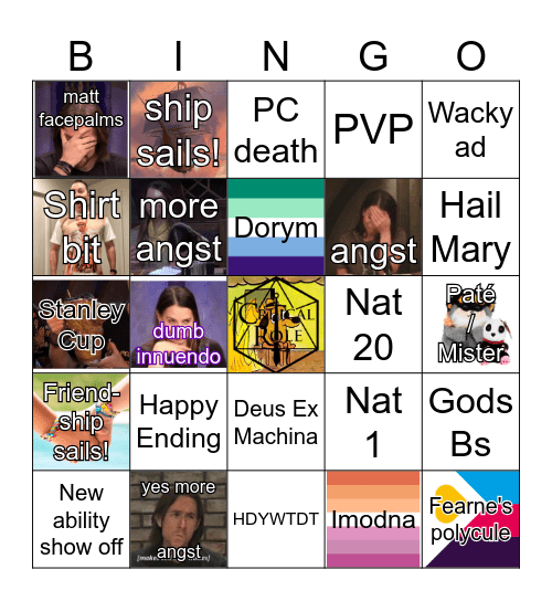 Prayer Circle Title Bingo Card