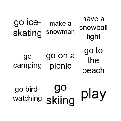 January Week 3 Bingo Card