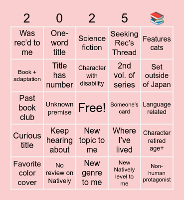 Natively Bingo Card