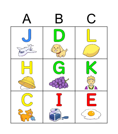 2年生のABCビンゴ Bingo Card