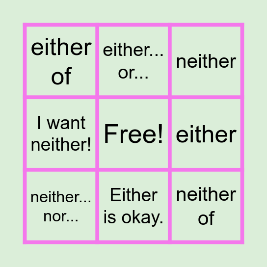 Bingo Card