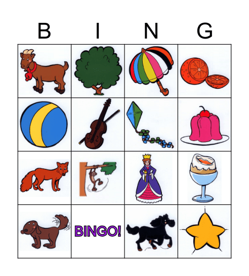 FH1 Aa-Zz pictures Bingo Card