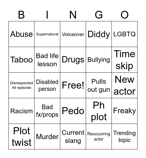 TT bingo Card