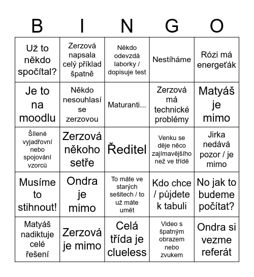 Fsem Bingo Card