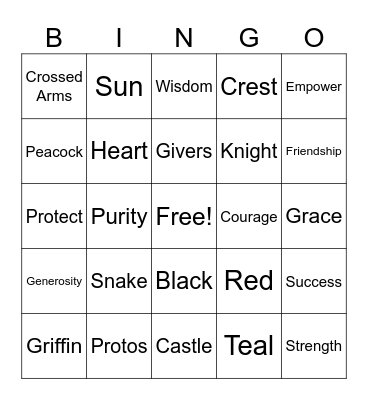House Bingo! Bingo Card