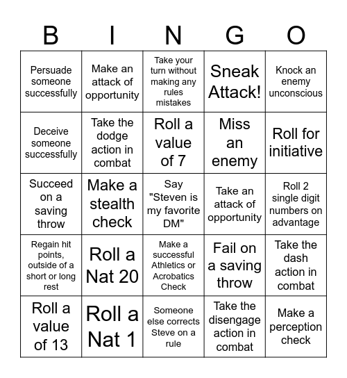 Jeroen Bingo Card