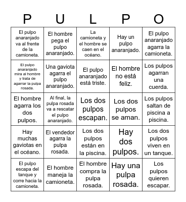 OKTAPODI LOTERIA Bingo Card
