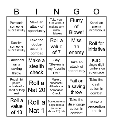 Austin Bingo Card