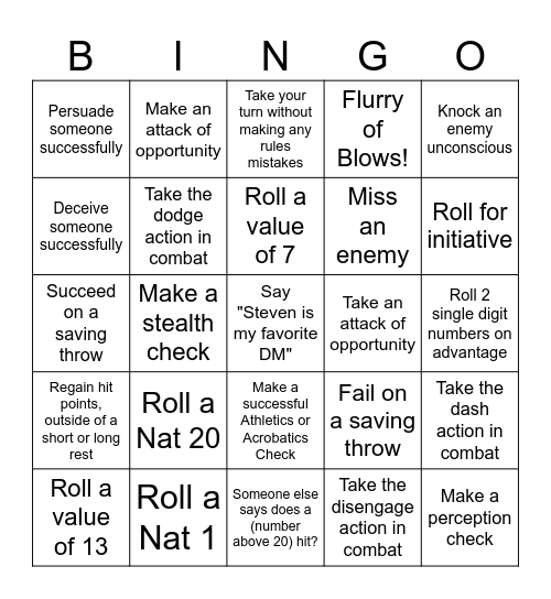 Austin Bingo Card