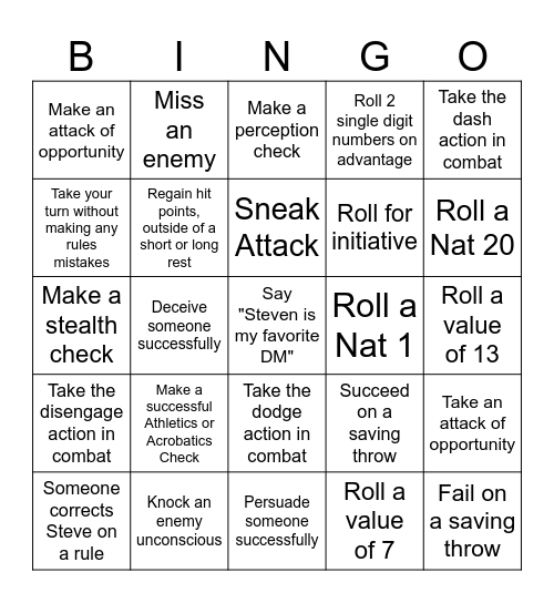 Jeroen Bingo Card