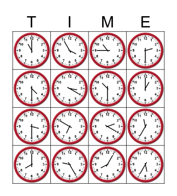 TIME BINGO Card