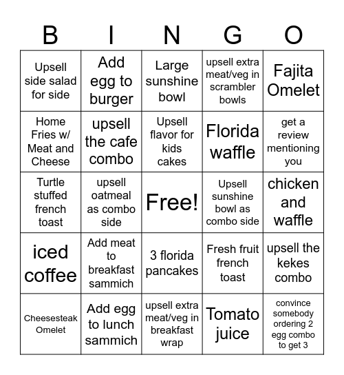 Server Bingo Card