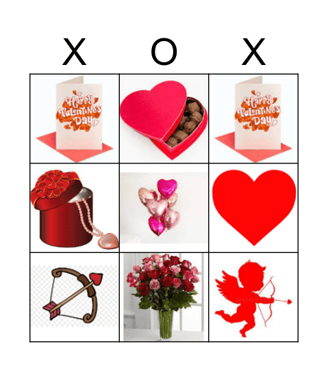Valentine's Bingo 3x3 Bingo Card