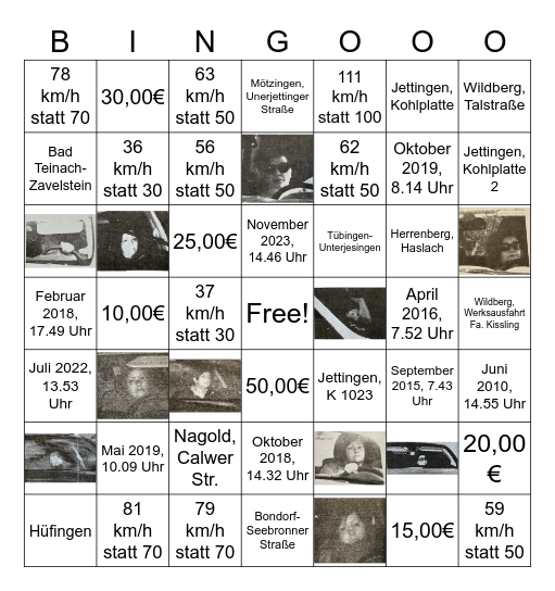 Laetitia Bingo Card