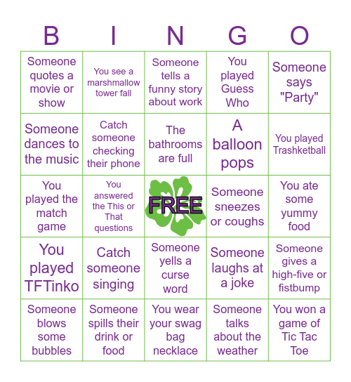 TFT PARTY BINGO Card