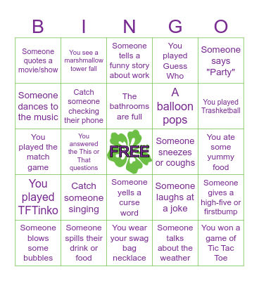 TFT PARTY BINGO Card