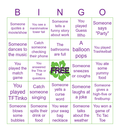 TFT PARTY BINGO Card