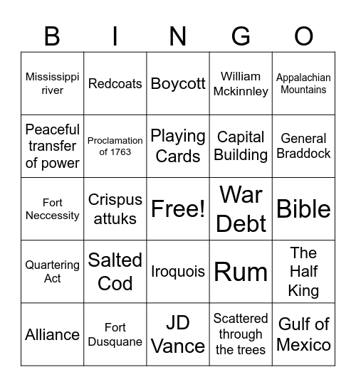 January Review with Fox 🦊 Bingo Card