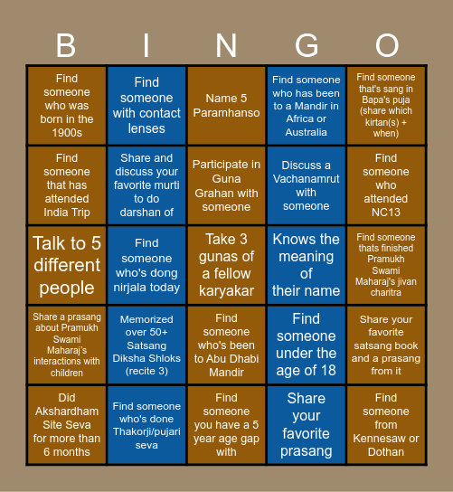 Bal Coordinators Icebreaker! Bingo Card