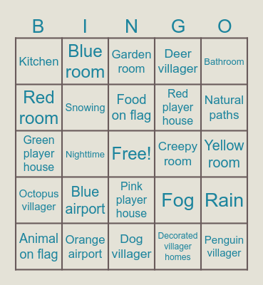 Dream Address Bingo! Bingo Card