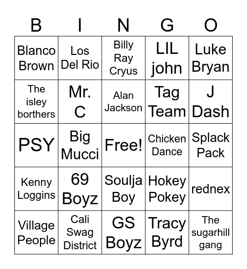 bingo Party  Dances #1 Bingo Card