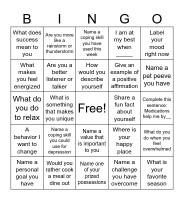 SOCIAL BINGO Card
