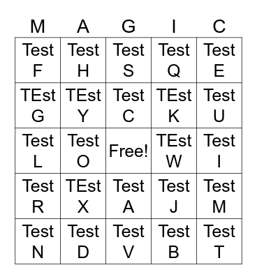 PT Aetherdrift BINGO! Bingo Card
