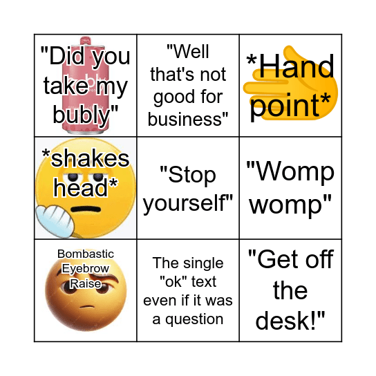 Liam Birthday Bingo Card