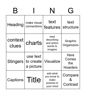 VISUALIZE (NF) Bingo Card