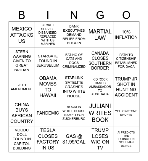 47 Bingo Card