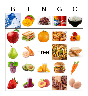 Food Bingo 2 Bingo Card