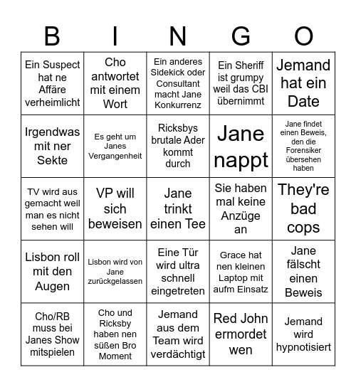 Bingo Bongo Bingo Card