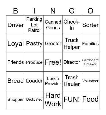 The Giving Point Bingo! Bingo Card