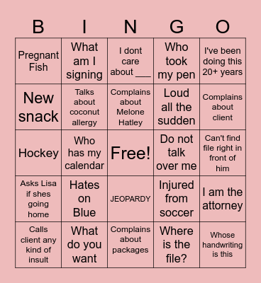 Simon Says Bingo Card