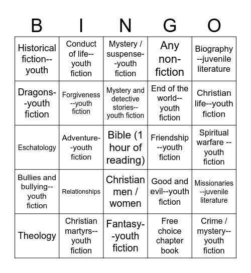 Curl Up and Read - Reading Challenge Bingo Card